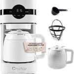 Barista Filterkaffeemaschine mit Isolierkanne | Filtermaschine mit Touchdisplay & Timerfunktion | Kaffeemaschine mit Permanentfilter & 900W | 1,25 Liter Wassertank für 8 Tassen Kaffee