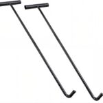 2 Stücke 63cm Kanaldeckelheber, Kanalhaken Schachthaken Gullihaken Schachtdeckelhaken Kanaldeckelheber Haken mit Gewinde für Kanaldeckel