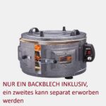 AKEL Elektro-Rundbackofen AF210 XL Mini-Backofen Pizzaofen tragbar, zweistufig