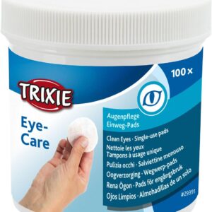 Trixie Augenpflege Einweg Pads – Reinigungspads für Hunde, Katzen & Kleintiere – mit Aloe Vera & Provitamin B5 – sanfte Pflege – 100 Stück