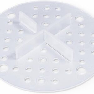 Bauhandel24 Fugenkreuze 3mm für Terrassenplatten Plattenlager Auflage Pads mit Teller Außenbereich Kiesbettlager Splittbettlager Transparent