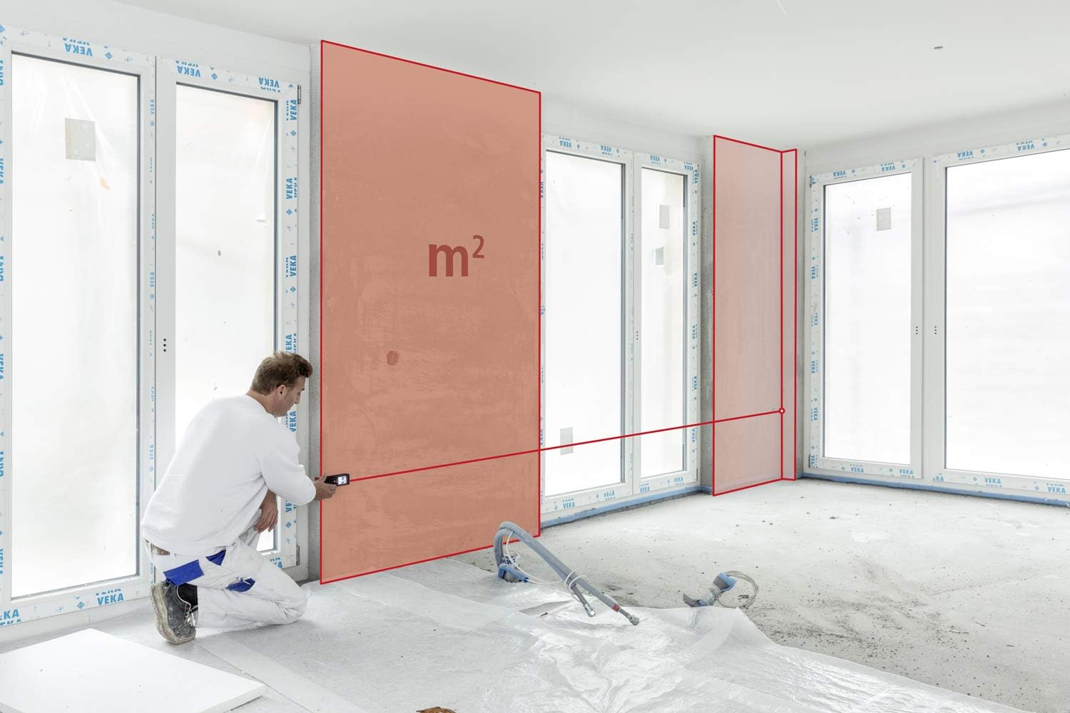 Leica DISTO X3 – robuster Laser Entfernungsmesser (Schutzklasse IP65) mit Bluetooth (App-Nutzung) für Distanzmessungen unter härtesten Bedingungen (Innenbereich mit 150 m Reichweite) – Bild 5