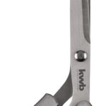 kwb Tapezier-Schere aus Edelstahl - Abgewinkelt, 280 mm Gesamtlänge, 130 mm Schnittlänge - Stabil, extra scharf - Für präzise Schneidergebnisse bei Tapezier- und Renovierungsarbeiten