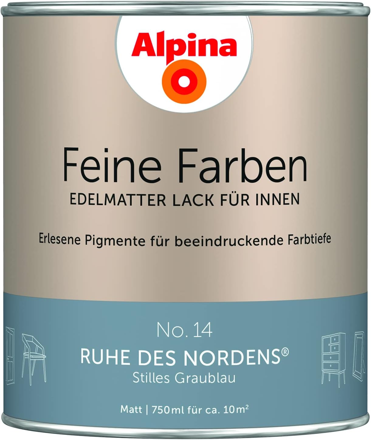 Alpina Feine Farben Lack No. 37 Held des Waldes® edelmatt 750ml – Bild 5