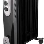 HR 32009 sw Öl-Radiator | 3 Heizstufen | 9 Rippen | 2000 Watt Leistung | Schwarz, 5050075