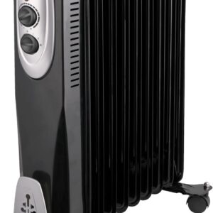 HR 32009 sw Öl-Radiator | 3 Heizstufen | 9 Rippen | 2000 Watt Leistung | Schwarz, 5050075
