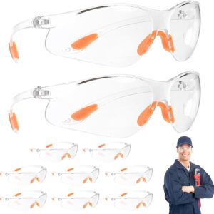 10 Stück Schutzbrille Arbeitsschutzbrillen, Transparent Sicherheitsbrillen Arbeitsschutzbrille mit Gummieinsatz Augenschutzbrille für Schießsport Herren Damen