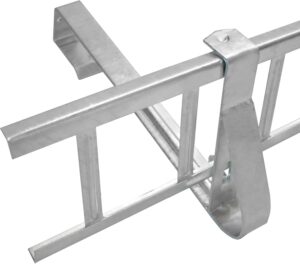Schneegitter 2,4 m x 200 mm Typ D, Schneeschutz für Dach, Komplettes Set mit 2x 1,2 m Schneefanggittern, 4x Schneefanggitterstützen & 4x Verbindern, Schneefangsystem aus Stahl, Feuerverzinkt