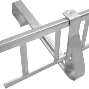 Schneegitter 2,4 m x 200 mm Typ D, Schneeschutz für Dach, Komplettes Set mit 2x 1,2 m Schneefanggittern, 4x Schneefanggitterstützen & 4x Verbindern, Schneefangsystem aus Stahl, Feuerverzinkt