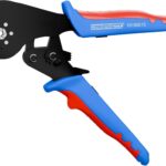 WEICON TOOLS Crimpzange 16 mm² HEX, Crimpzange für Kabel von 0,5-16 mm² (20-5 AWG), Aderendhülsencrimpzange, Sechskantcrimpung, blau/rot