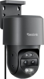 Reolink 4K 8MP PTZ PoE Überwachungskamera Außen mit Dual-Objektiv, 6X Hybridzoom, 355°/90° Schwenkbar, Auto-Tracking, Farbnachtsicht, Personen-/Fahrzeug-/Tiererkennung, 2-Wege-Audio, TrackMix PoE Grau