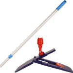 G.I.V. Bodenwischer Set 50cm Klapphalter mit Trittmechanik & Magnetverschluss + Teleskopstiel ausziehbar 88-150cm - Wischmopp, Microfasermopp, Universalmopp - Wischer Bodenreinigung - Gebäudereinigung