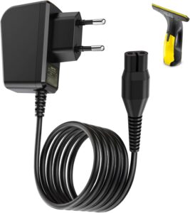 5,5V Ladegerät für Kärcher Fenstersauger WV1, WV2, WV5, Ersatz Netzteil für WV Classic, WV Easy, WV45, WV55, KWI1, KV4, Netzteil für Kärcher Fenstersauger, 1.5M Kabel, 600mA, Schnellladegerät