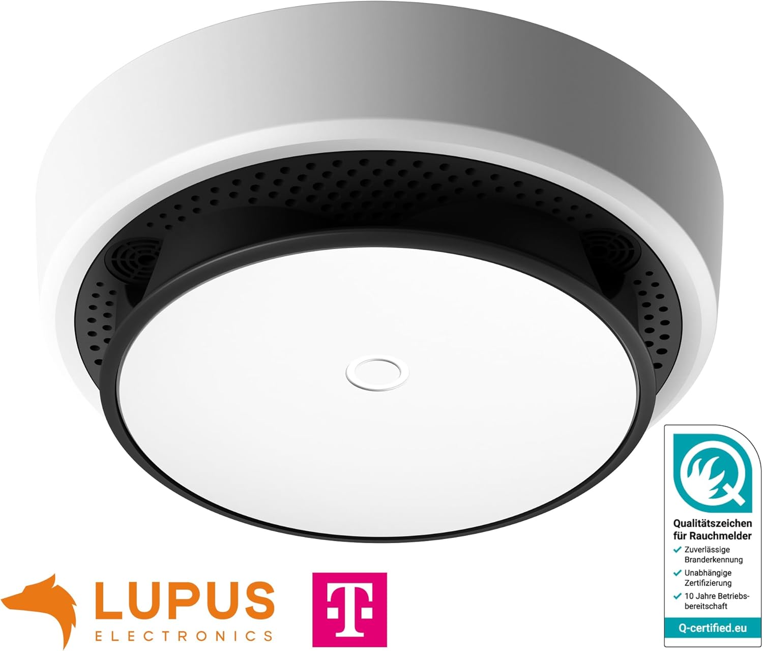 Lupus Mobilfunkrauchmelder, Immer online Dank integriertem Mobilfunk, 10 Jahre Datenverbindung inklusive, Alarm direkt aufs Smartphone, 10 Jahre Batterielebensdauer, 10 Jahre Hersteller-Garantie, Weiß – Bild 2