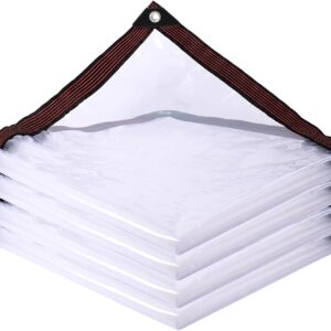 Transparente Plane mit ösen 2x3m,Plane wasserdicht transparente,Abdeckplane gartenmöbel,Wetterfeste Abdeckplane wasserdicht für Außenbereich Pflanzen Gewächshaus Pet Hutch Dach