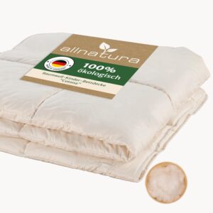 allnatura Kinder-Bettdecke Cotona 100x135 Duo - Wärmeisolierende Bio-Baumwolldecke für Babys & Kleinkinder, allergikerfreundlich & vegan - Perfekt als Duo-Decke für Kinder- und Reisebetten
