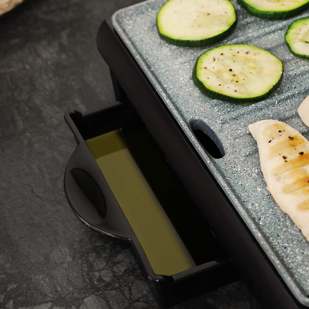 Cecotec Elektrischer Kontaktgrill und Sandwichmaker Rock'nGrill Rapid. 1500 W, Grillfläche 24,5 x 17,3 cm, RockStone-Beschichtung, anpassbare obere Platte, Fettauffangschale. – Bild 4
