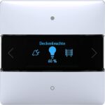 Theben 4969238 iON 108 KNX Raumkontroller mit integriertem Temperaturregler I Sichere Kommunikation durch KNX Data Secure I App Steuerung Bluetooth