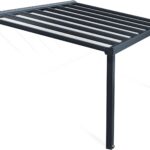 Canopia by Palram Terrassenüberdachung Alu Stockholm 3.4X5.2 Polycarbonat Hohlkammerplatten Pergola 515 x 341 cm Grau zur Überdachung ihrer Terrasse