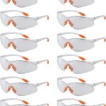 12 Stück Transparente Schutzbrille Arbeitsschutzbrillen Arbeitsschutz, Sicherheitsbrillen Arbeitsschutzbrille Laborbrille Mit Klaren Gläsern, Augenschutzbrille mit Gummibügel für Sicheren Schutz
