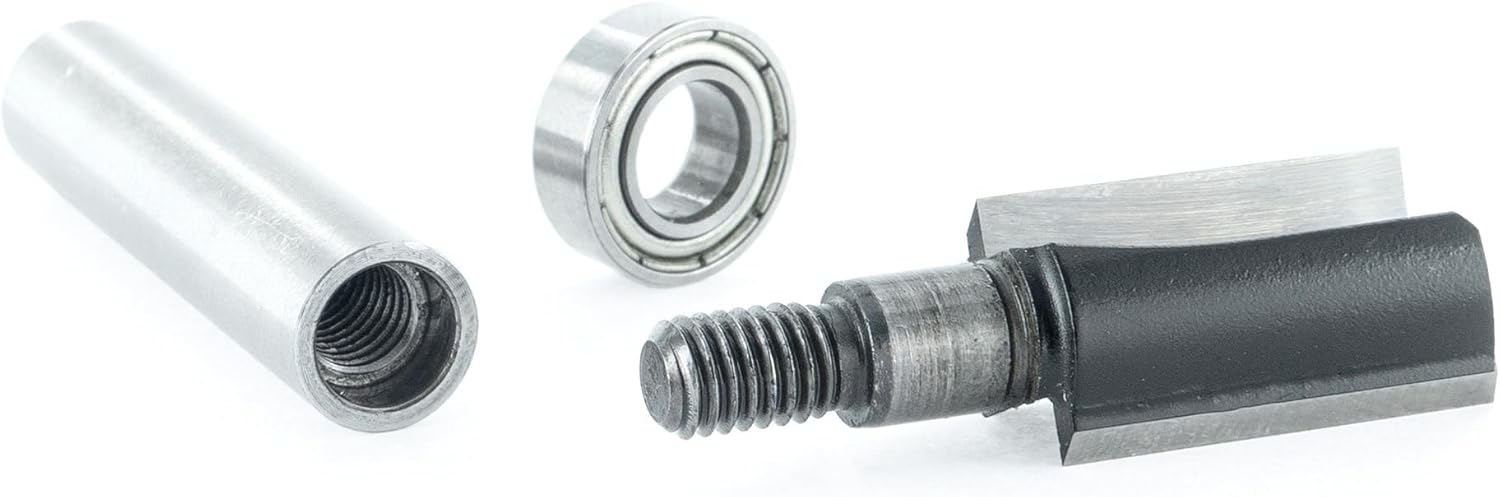 ENT 11700 Bündigfräser HW für Milescraft Zinkenschablone, Durchmesser (D) 12,7 mm, NL 19 mm, S 8 mm, SL 32 mm, GL 55 mm, Z2+1, mit Kugellager am Schaft – Bild 4