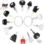 Baumaschinen Schlüssel Set Zündschlüssel 17Stk Bagger Schlüssel Kit Universal für Maschinen Motor Startschalter Zündschlüssel für Bagger Traktor Motorrad