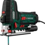 Pendelsäge PARKSIDE PSTK 800 C3 elektrisch 800 W für Holz Metall, inkl. 4 Klingen (Swiss Made), Laser und LED Arbeitslicht