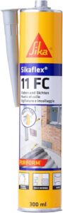 Sika – Kleb- und Dichtstoff – Sikaflex-11 FC Purform - Betongrau – Elastisch - Geeignet für alle übliche Baustoffe – Lösemittelfrei und emissionsarm – 300 ml