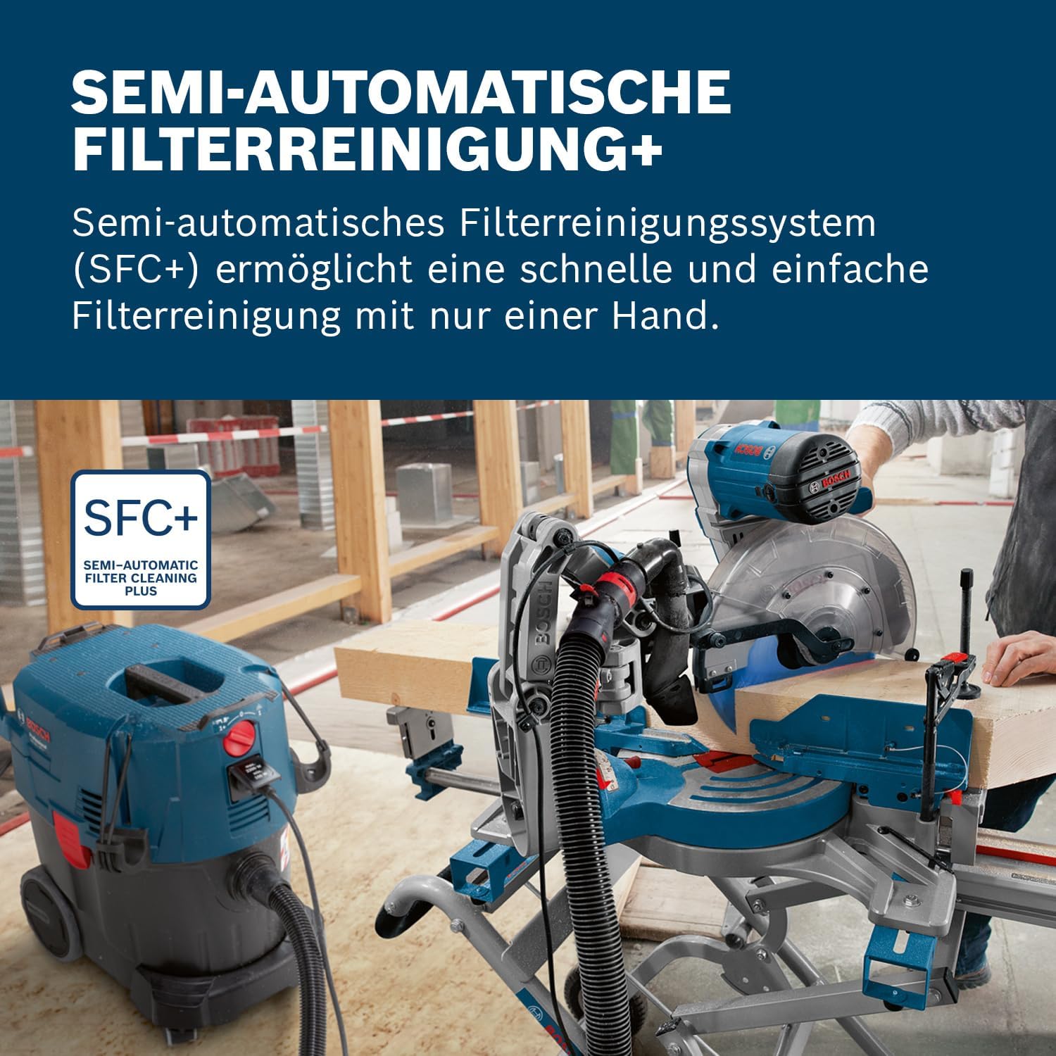 Bosch Professional Nass-/Trockensauger GAS 35 L SFC+ (Leistung 1200 Watt, 35 L Behälter, 3 m Schlauch) – Bild 4