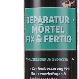 MEM Reparaturmörtel Fix & Fertig, Für Mauerwerksfugen & Ausbruchstellen, Innen & Außen, Überstreichbar, Schnell härtend, Zementgrau, 300 ml Kartusche