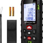 Laser Entfernungsmesser Messgerät für Räume - Dual-Level IP54 Wasserdicht, Entfernungs-/Flächen-/Volumenmessung, Großes LCD mit Hintergrundbeleuchtung, für Innen- & Außenbereich