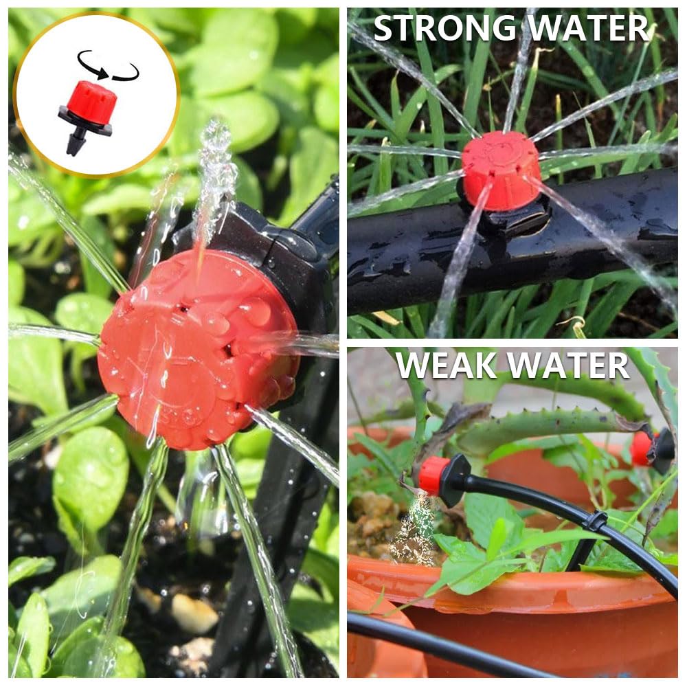 30M Bewässerungssystem Garten, 149 Stück Bewässerung Kit, mit Verstellbaren Düsen, Automatische Bewässerungssystem Gewächshaus,DIY Gartenbewässerung,Micro Drip Tröpfchenbewässerung für Pflanzen – Bild 5