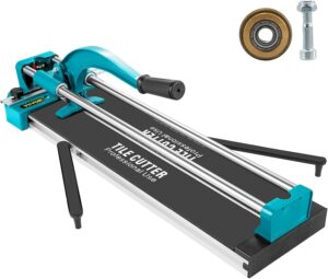 VEVOR 600mm Fliesenschneider Doppelschienen und Halterungen Manueller Fliesenschneider 3/5 in Kappe mit Präzisionslaser Manuelle Fliesenschneider-Werkzeuge zum Präzisionsschneiden (600mm)