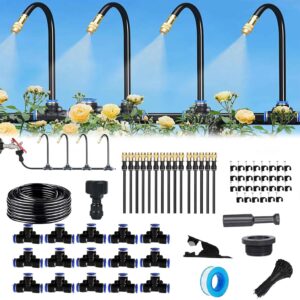 Automatisches Bewässerungssystem Garten 360 ° Automatische Bewässerung Schlauch, Nebelbewässerungskit, Einstellbare Düse, für Pflanzenbewässerung Garten und Balkontopfpflanzen im Freien (15M)