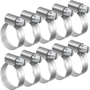 Bolatus Schlauchschellen 10-16mm, 10 Stück 304 Edelstahl Einstellbare Schlauchklemmen Schlauchbinder, Schlauchschelle Rostfrei für Benzinschlauch, Dieselleitung, Wasser Rohr, Haus Gasrohr