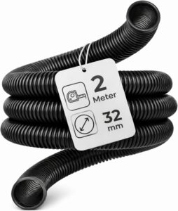 Microsafe® Saugschlauch DN32 (32 mm Innen / 40 mm Außen) – 2 Meter – flexibel & robuster Absaugschlauch für Nass- & Trockensauger – Werkstatt & Baustelle