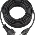 Brennenstuhl Qualitäts-Gummi-Verlängerungskabel 10m (IP44, Kabel für außen) schwarz