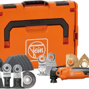 FEIN Multimaster MM 500 Plus Top EDITION, Das leistungsstarke MultiTool bei Ausbau und Renovierung mit 62 Zubehören zum Sägen, Schleifen, Schneiden, Fliesen austrennen und mehr.