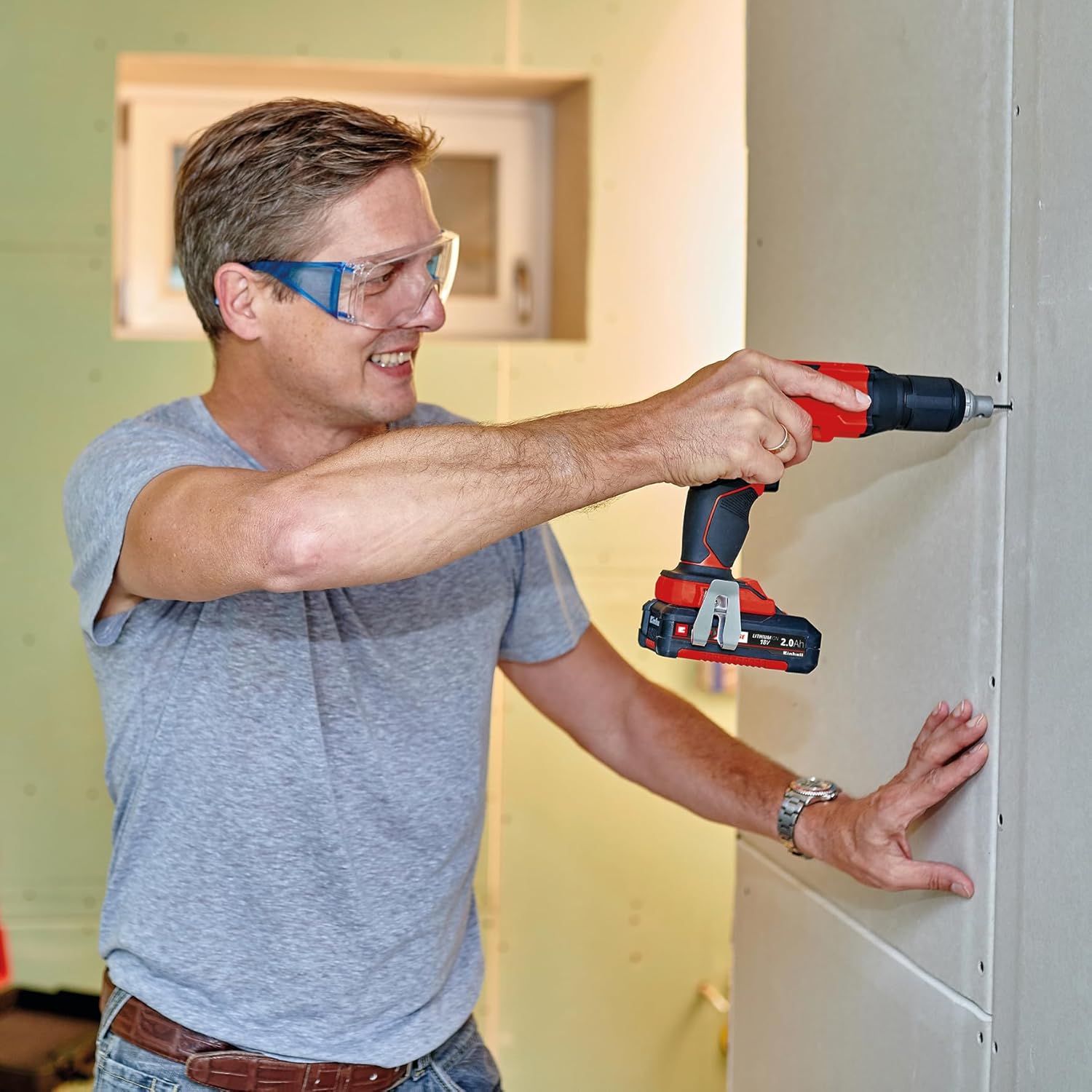 Einhell Akku-Trockenbauschrauber TE-DY 18 Li-Solo Power X-Change (Lithium-Ionen, 18 V, 4000 min-1, Tiefenanschlag, Dauerbetrieb, ohne Akku und Ladegerät, inkl. Koffer) – Bild 2