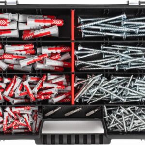 Gramsch Befestigungssortiment Fischer DuoPower Dübel + Torx Schrauben + Bits 277 TEILIG 5x25 6x30 8x40 10x50 mm Sortiment