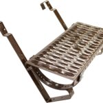 Laufrost für Dach & Schornstein, Komplettset Typ L mit Dachtritt, Haltern, Befestigungen & Befestigungsschrauben, Trittfläche zur Bewegung auf dem Dach, Laufgitter, 40 cm Länge, Braun