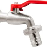 VARIOSAN Kugelauslaufhahn 10674, 3/4", messing, vernickelt, mit Schlauchverschraubung