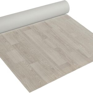 CV Bodenbelag Lugana Holz Optik Grau, 100x200 cm, pflegeleichter PVC Vinylboden in Holzoptik, Meterware für Küche und Wohnzimmer