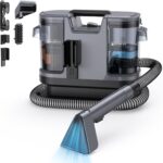 Lubluelu Nasssauger Polsterreiniger Gerät, 600 W - 18 kPa Teppichreiniger Waschsauger, tragbares Teppich-Reinigungsgerät mit Selbstreinigung und langem Schlauch für Teppiche, Sofas & Auto-Innenräume