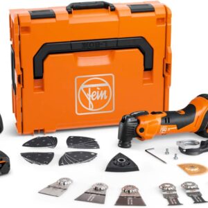 FEIN Multimaster AMM 500 Plus Top 2.0 Ah AS mit 30 Zubehören für Ausbau und Renovierung, Kompatibel mit AMPShare-/ BOSCH 18V,mit Schnellladegerät GAL 1880 CV und 2 Li-Ion Akkus-Packs (18 V / 2 Ah)