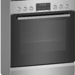 Bosch HKS79U250 Serie 6 Elektro-Standherd, 60 cm breit, Pyrolyse Selbstreinigung, AutoPilot 30 30 Automatikprogramme, 3D Heißluft Backen auf 3 Ebenen, erweiterbare Kochzone für großes Kochgeschirr