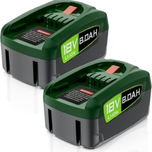 2 X 8000mAh für Bosch 18V Akku, Ersatzakku für Bosch 18V PBA, Kompatibel mit PBA, PSB und PSR, Green Tools Haus- und Gartensystem, Gardena Tools
