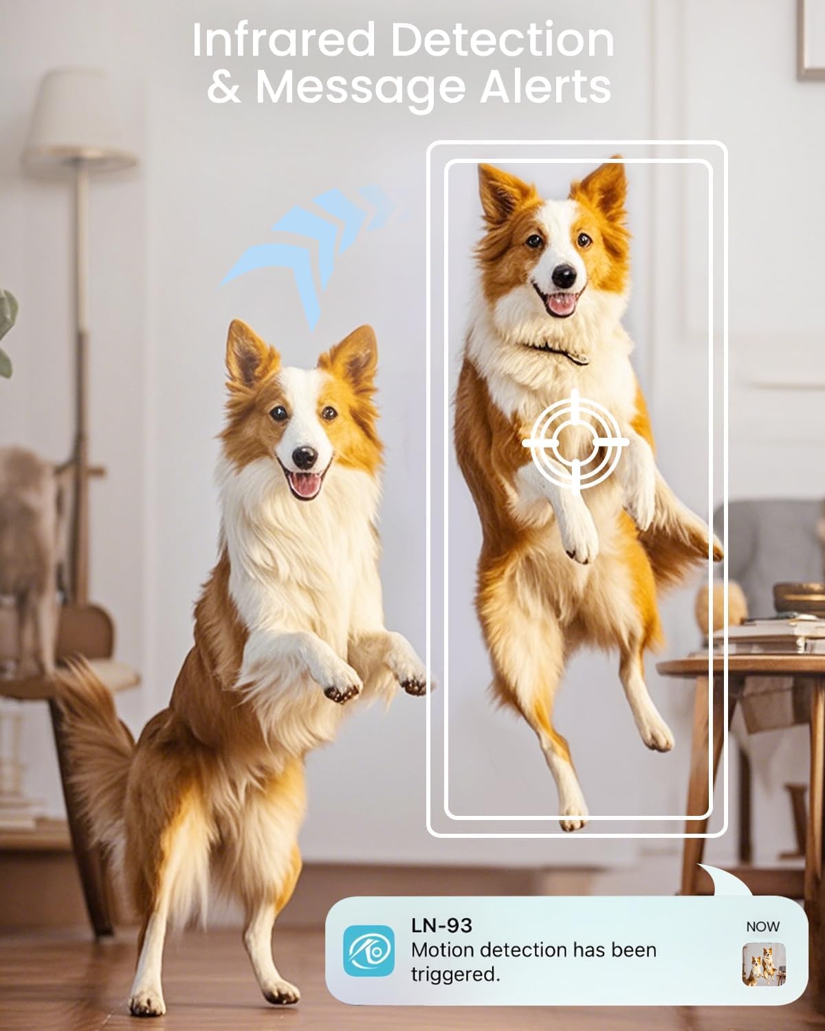 Mini WLAN Kamera, 4K HD Überwachungskamera 180° drehbarem Objektiv, Remote Viewing für Sicherheit mit APP, mit Nachtsicht, Bewegungserkennung – Bild 2