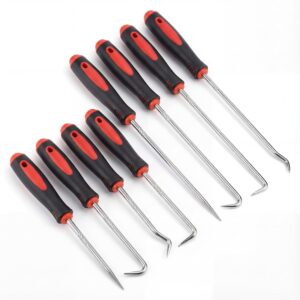 8 Stück Pick und Haken Set Werkzeug Haken Werkzeug, Universal Präzision KFZ Auto Werkzeuge für O-Ring Dichtung Wellendichtring Abzieher Schläuchen Demontage Montage Werkzeuge