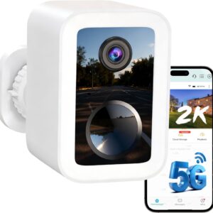 Funstorm 2K Überwachungskamera Aussen WLAN mit Akku, 2.4/5GHz Dual-Band Kamera Überwachung Aussen, Flutlicht & Sirene, Bewegungserkennung, 2-Wege-Audio, Outdoor Kamera für Innen und Außen, IP66